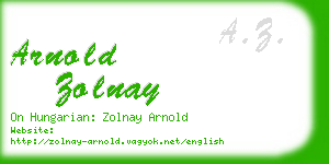 arnold zolnay business card